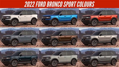 bronco 2022 color options